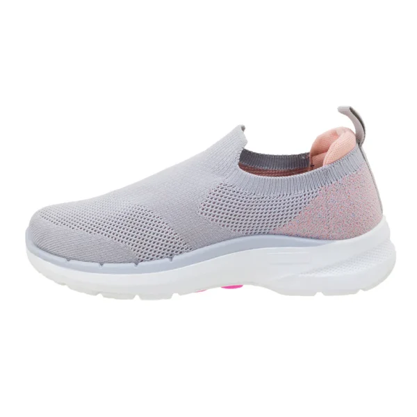 Gray pink womens sneakers