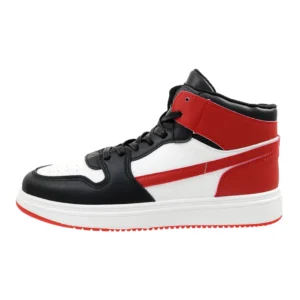 Mens casual red and black sneakers
