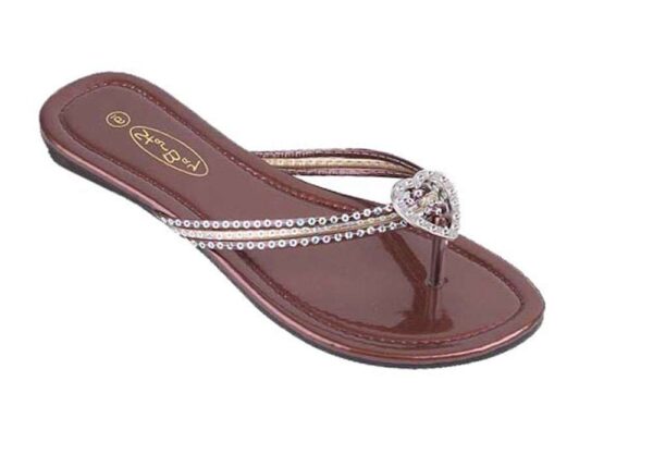 Womens beaded triple strap sandals