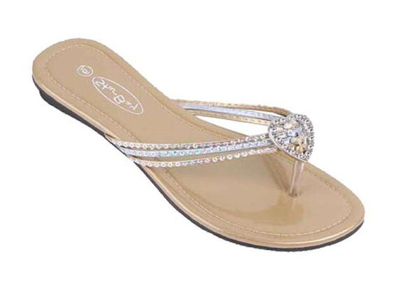 Womens beaded triple strap sandals