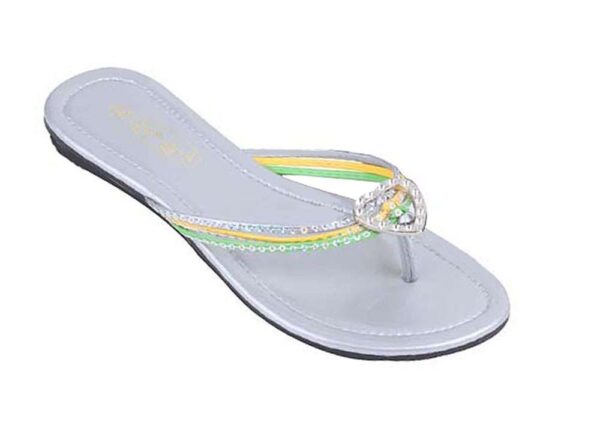 Womens beaded triple strap sandals