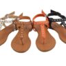 Womens fashion flat sandals with studs